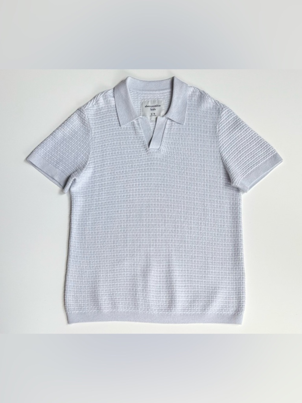 abercrombie kids Boys Johnny Collar Sweater Polo in Light Blue - 9/10